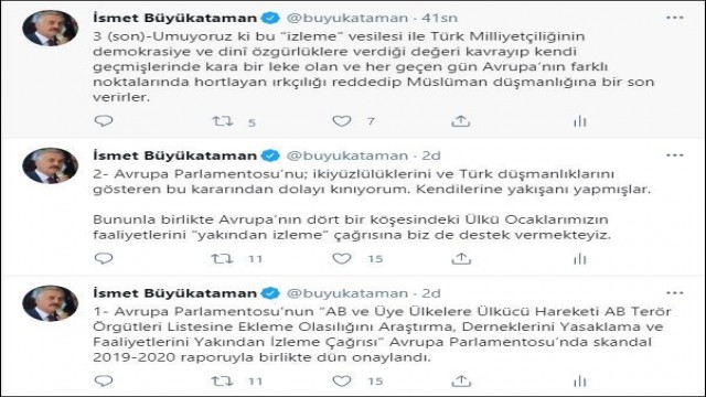 MHP Genel Sekreteri Büyükatamandan APnin ‘Ülkücü Hareket çağrısına yanıt