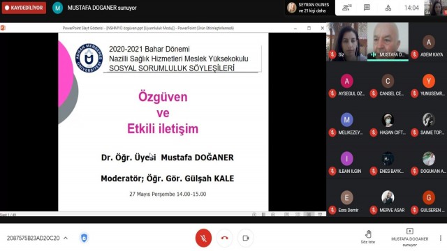 Nazilli sağlık hizmetleri MYOda özgüven ve etkili iletişim konuşuldu