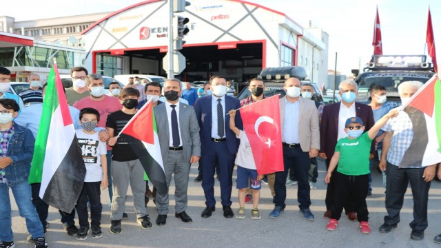 Niğdede Kudüse destek konvoyu