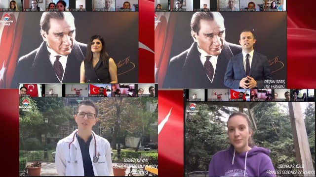 Öğrenciler bayram coşkusunu online yaşadı