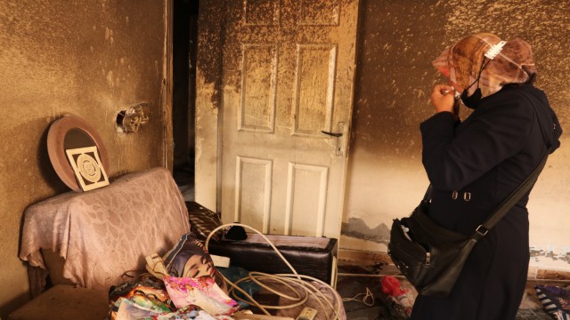 Şanlıurfada kanser hastası kadının evi kundaklandı