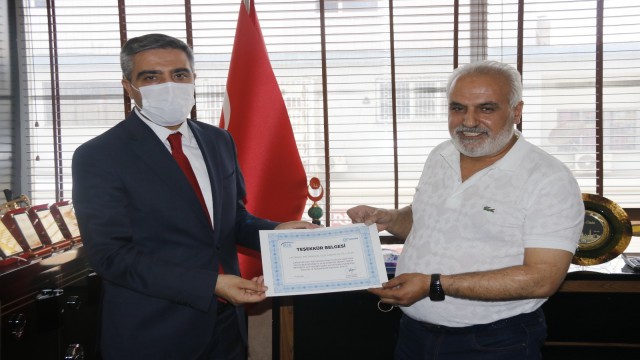 SGKdan Hacıbaba Pastanelerine teşekkür belgesi