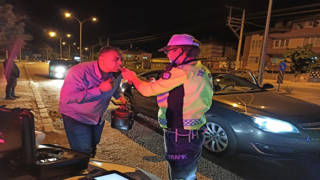 Şuhutta trafik ekiplerinden alkol denetimi