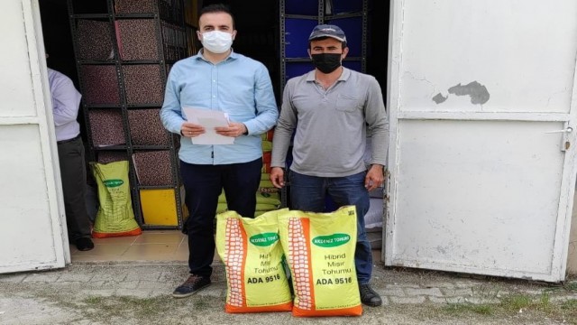 Sungurluda çiftçilere silajlık mısır tohumu dağıtıldı