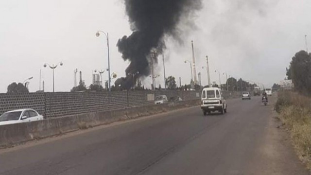 Suriyede rejime ait petrol rafinerisinde yangın