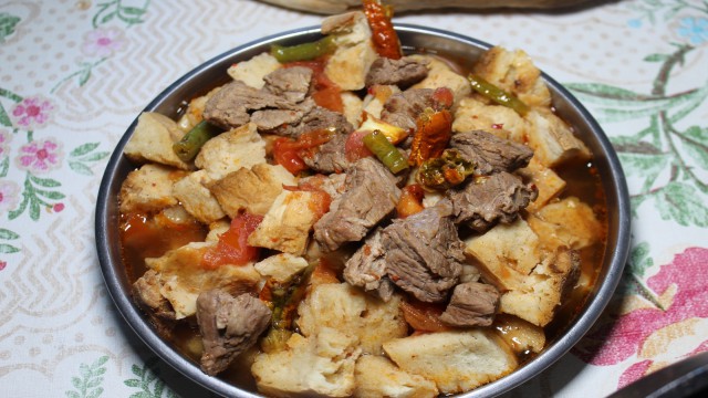 ‘Tavşan öldüren ekmeğiyle yapılan geleneksel Bayram lezzeti: ‘Elmadağ Tiridi