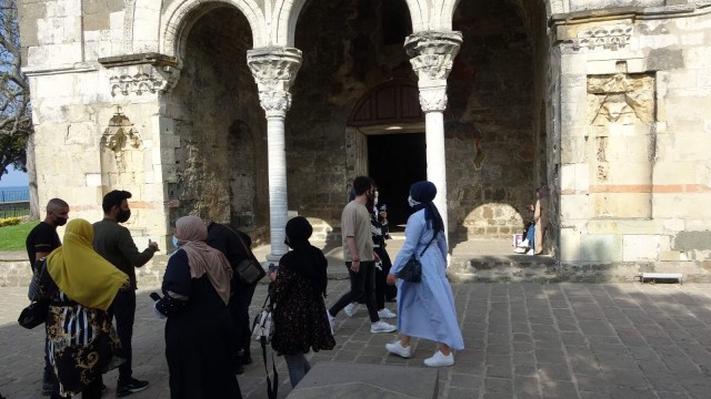 Trabzondaki Ayasofya Camiine yoğun ilgi