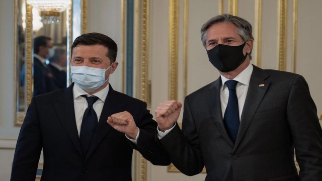 Ukrayna Devlet Başkan Zelenskiy, ABD Dışişleri Bakanı Blinken ile görüştü