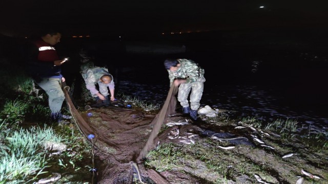 Van Gölünde kaçak avlanan 16 bin 200 ton inci kefali ele geçildi