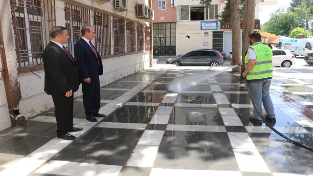 Yalçınkaya temizlik çalışmalarını denetledi