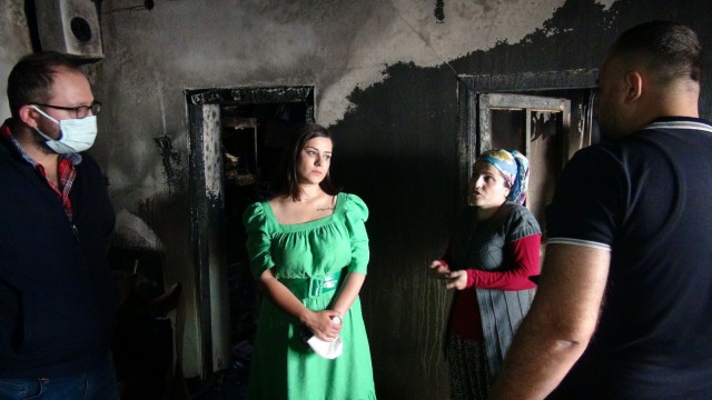 Yanan evi için Evsaya güzel haber hayırseverlerden geldi