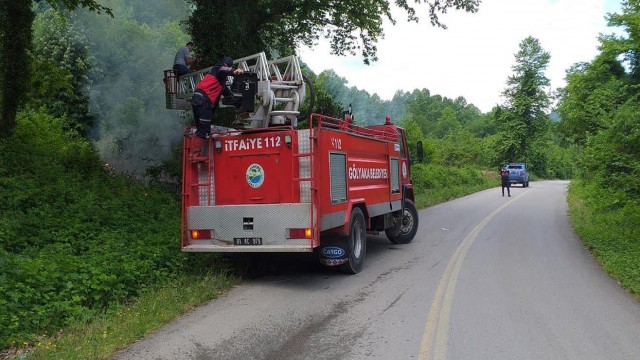 Yangın büyümeden söndürüldü