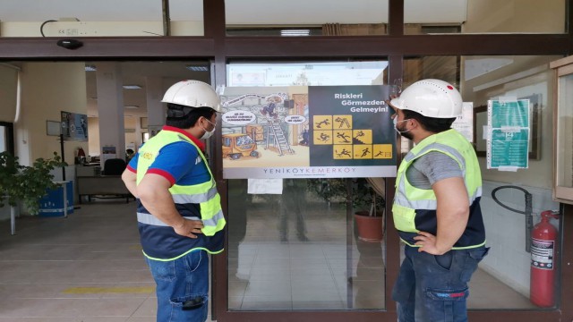 Yeniköy Kemerköyde İş Sağlığı ve Güvenliği Haftası, tebessümle karşılandı