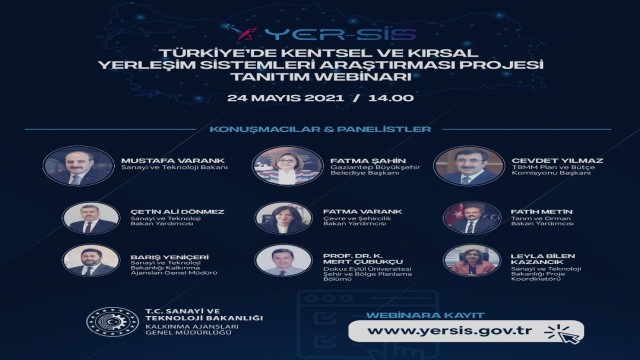 YER-SİS araştırma projesinin tanıtımı için Webinar düzenlenecek