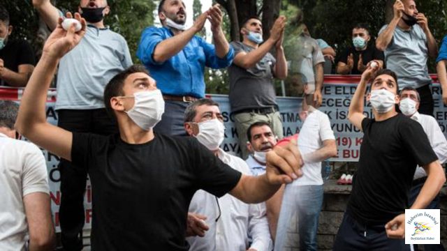 Bahçelievler'de pazarcı esnafından protesto