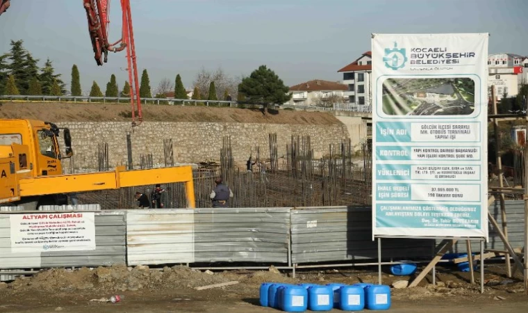 Kocaeli Gölcük’te yeni terminale temel betonu