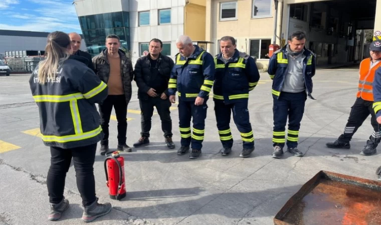 Kocaeli İtfaiyesi’nden lojistik personeline eğitim