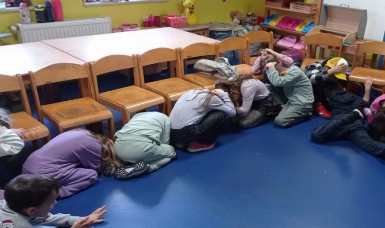 Bursa’da minikler tatbikatta!