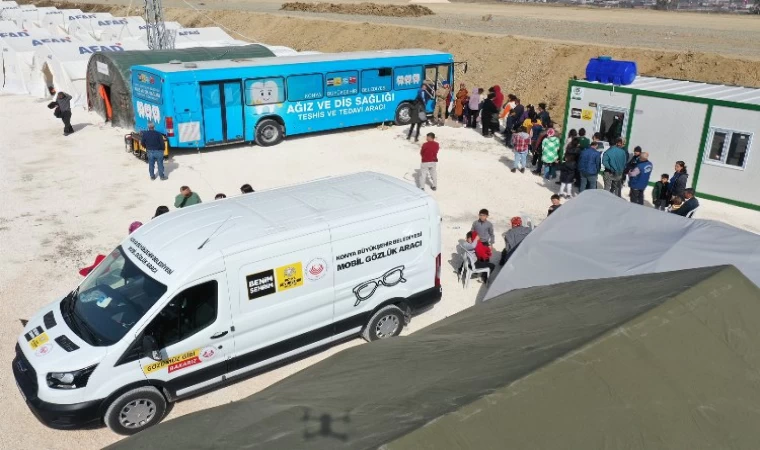 Konya’nın mobil ekipleri depremzedelere derman oluyor