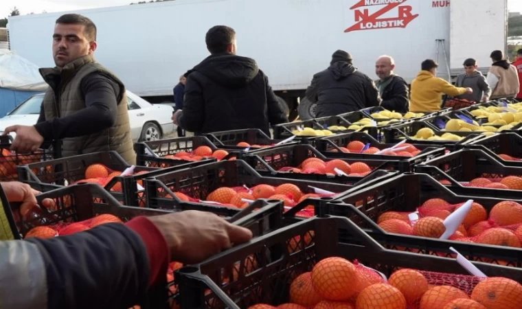 Mersin’den 24 ton narenciye desteği