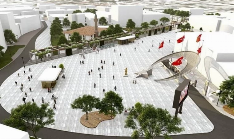 Bursa Kestel’in ’Meydan’ına son dokunuşlar