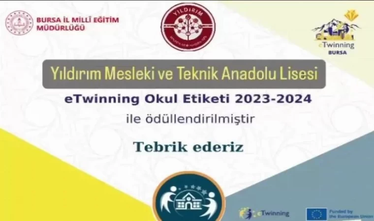 Yıldırım MTAL’ye eTwinning’den ödül