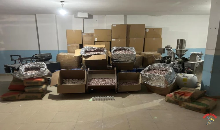 Avcılar’da uyuşturucu hap imalathanesine büyük baskın