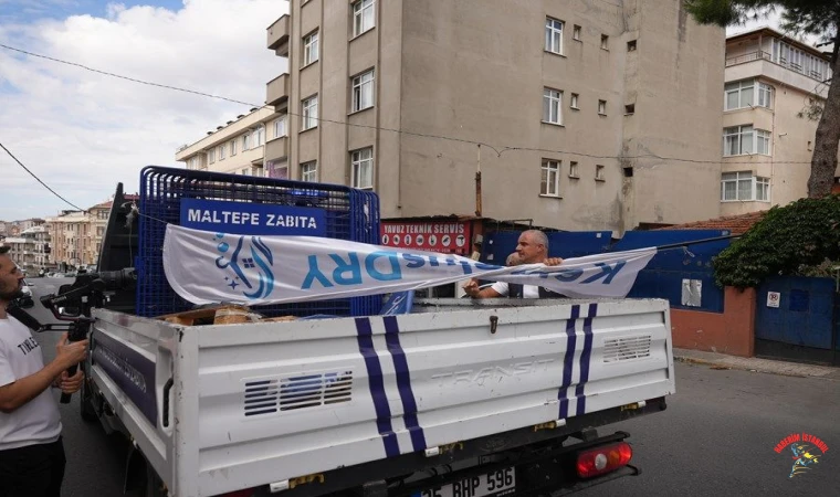 Maltepe Fındıklı’da yaya yolunu daraltan eşyalara müdahale
