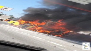 Bayrampaşa'da İETT otobüsü alev alev yandı