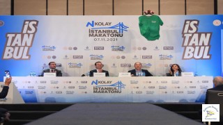 N Kolay 43. İstanbul Maratonu “uçan tişörtlerle” tanıtıldı