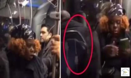 Afrikalı kadın, İstanbul'da metrobüsü birbirine kattı! 