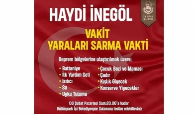 Deprem Bölgeleri İçin Yardım Kampanyası Başlatıldı