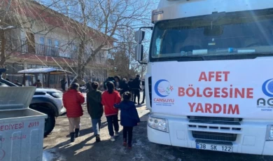 Depremzedelere ’Cansuyu’ oldular