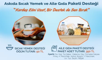 İzmit’ten askıda sıcak yemek ve gıda paketi