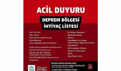 Nilüfer Belediyesi deprem bölgesi için yardım kampanyası başlattı