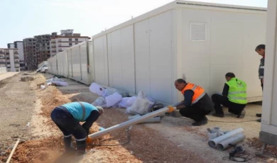 OSKİ, konteyner kentlerin alt yapısını inşa ediyor