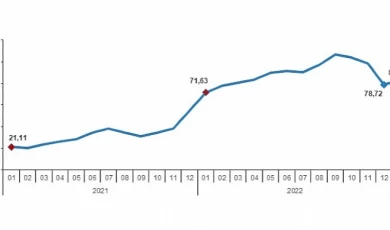TÜİK: Hizmet Üretici Fiyat Endeksi (H-ÜFE) yıllık %82,64, aylık %15,57 arttı
