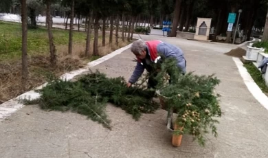 Burhaniye’nin Mezarlıklarında Periyodik Bakım Yapılıyor