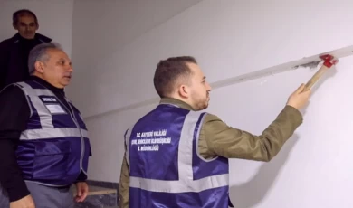 Kayseri Talas’ta hasar tespit çalışması