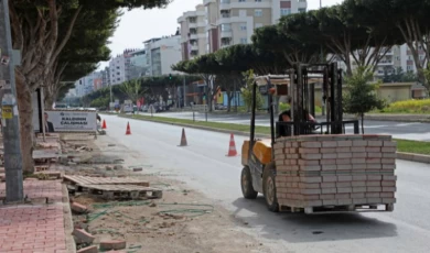 Termesos Bulvarı kaldırımı yenileniyor