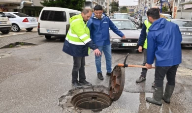 Manisa’da MASKİ ekipleri yağış sonrası sahada